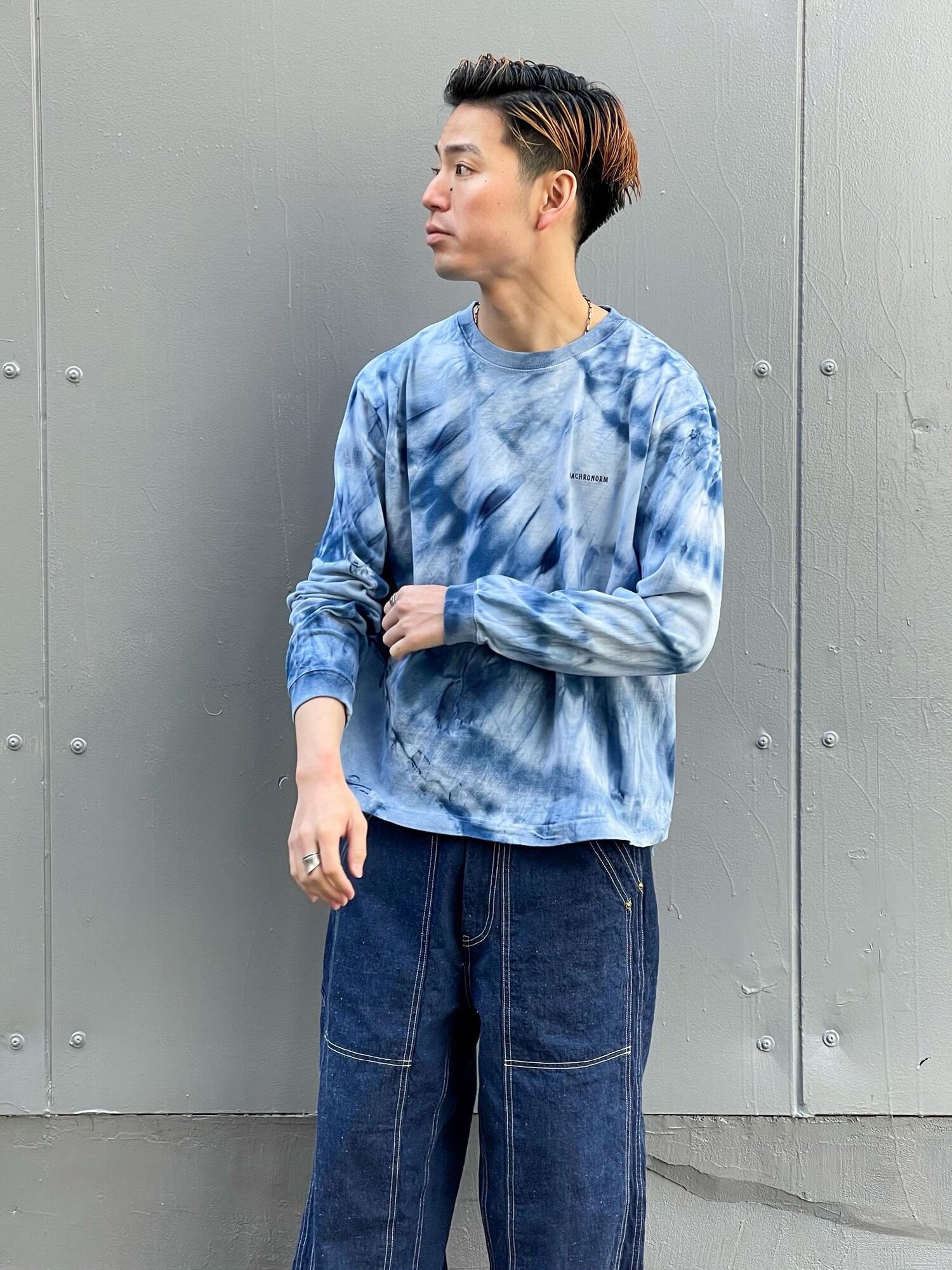 31%割引XL(LL)最旬ダウン ANACHRONORM BLEACHING TIE DYE L/S Tシャツ ...